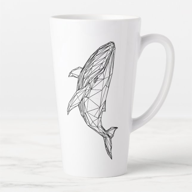 Minimalist Geometric Whale Mug (Droite)