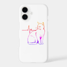 Minimalist Heartbeat Cat