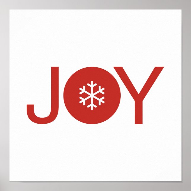 Minimalist Joy Christmas Poster (Devant)