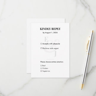 Minimalist Modern Wedding RSVP | QR Code | Small