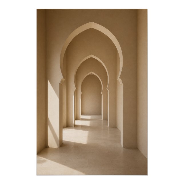 Minimalist Moroccan Archway Poster (Devant)