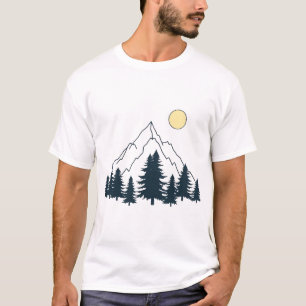 Minimalist Mountain and Forest T-Shirt