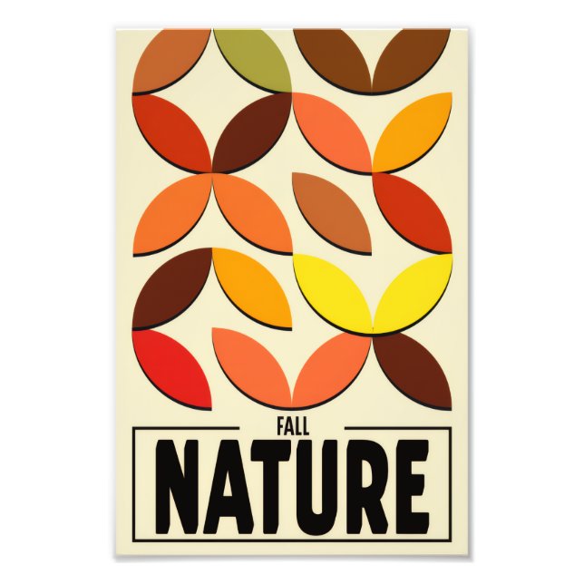 Minimalist Nature Poster – Fall Botanic Wall Art (Devant)