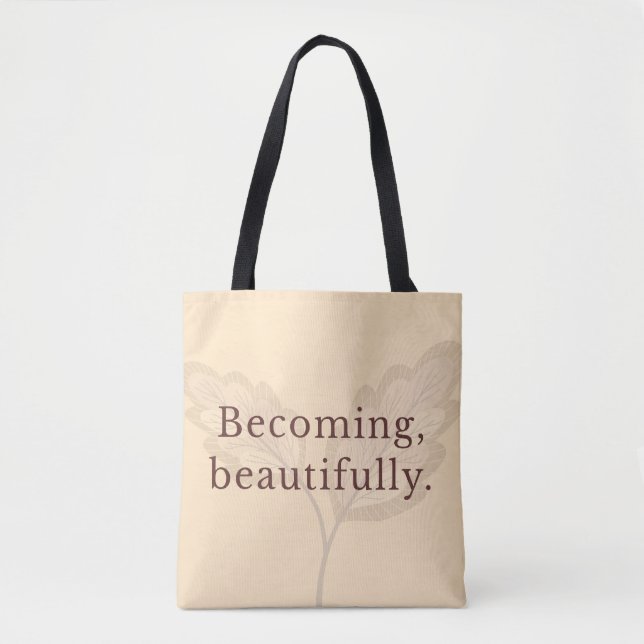 Minimalist Neutral Tote Bag | Modern Feminine Gift (Devant)