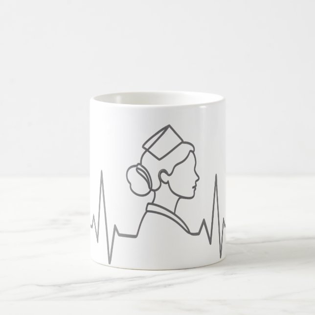 Minimalist Nurse Line Art Mug (Centre)