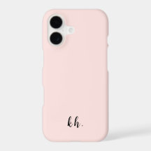 Minimalist Pastel Pink Monogrammed Initials