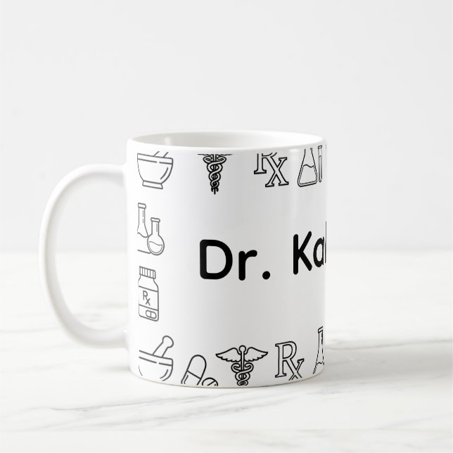Minimalist Personalized Pharmacist Mug (Gauche)