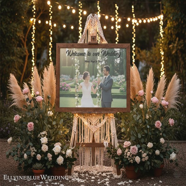 Minimalist Photo Wedding Sign & Keepsake Poster (Créateur téléchargé)
