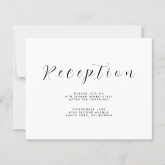 Minimalist Reception Information Insert Flyer