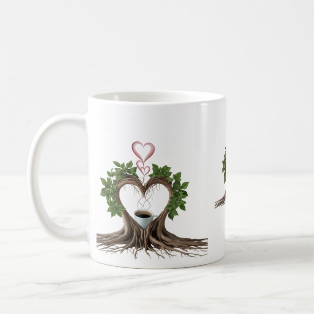 Minimalist Roots Heart Coffee Mug (Gauche)