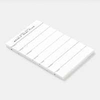 Minimalist Simple Meal Planning Post-it Notes