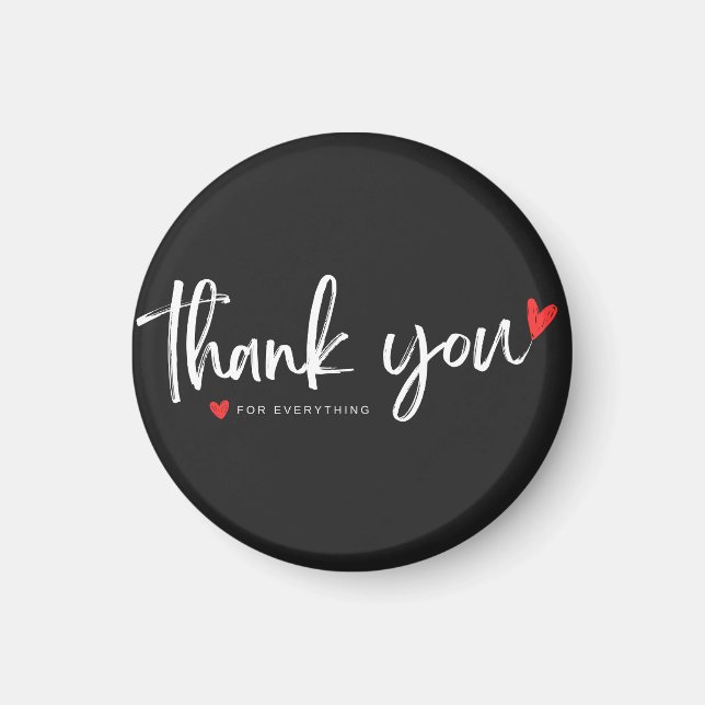 Minimalist Thank You Heart Magnet (Devant)