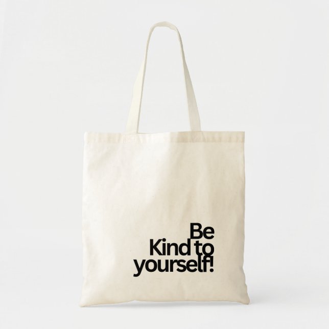 MINIMALIST TYPOGRAPHY QUOTE TOTE BAG (Devant)