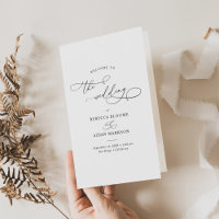 Minimalist Wedding Ceremony Program Bi-Fold