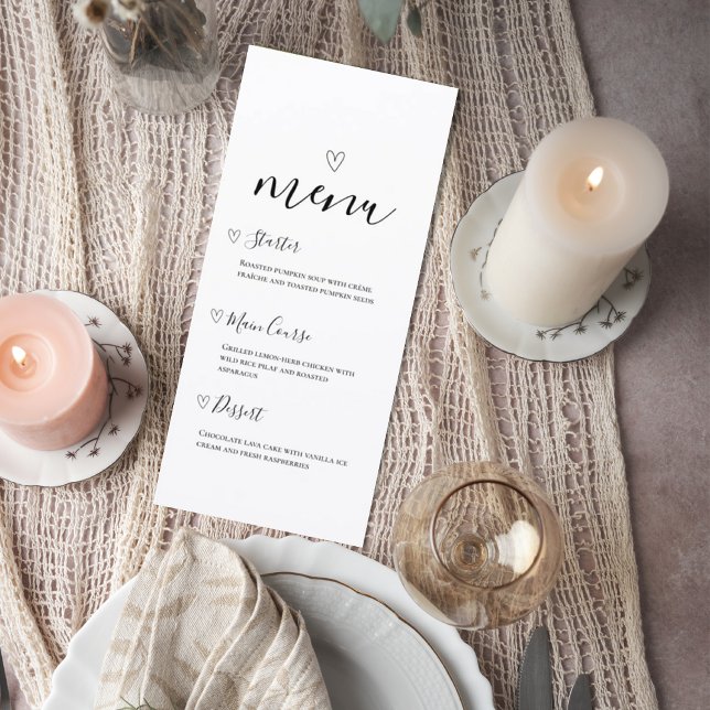 Minimalist Wedding Menu Card (Créateur téléchargé)