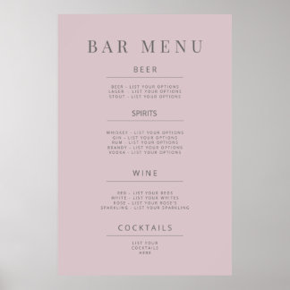 Minimalist Wedding Sign Poster Soft Beige