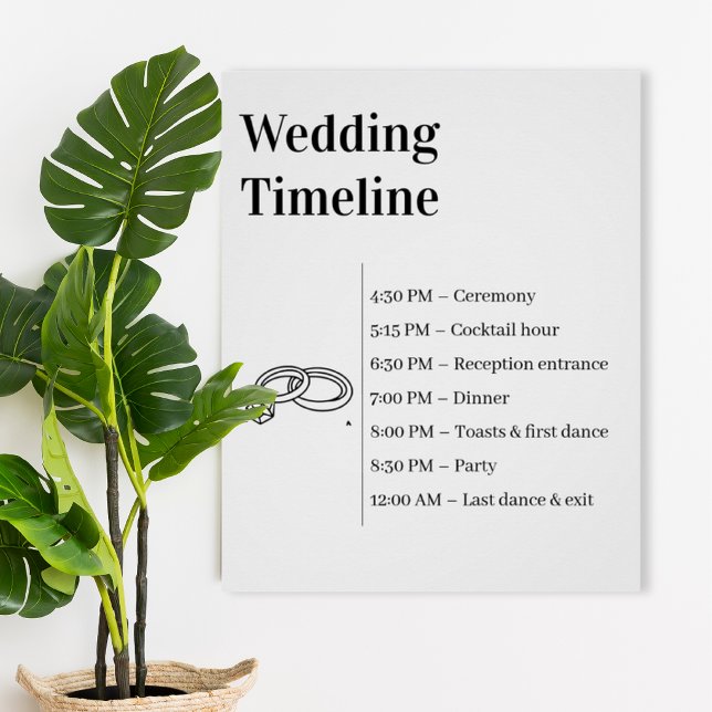 Minimalist Wedding Timeline poster (Créateur téléchargé)
