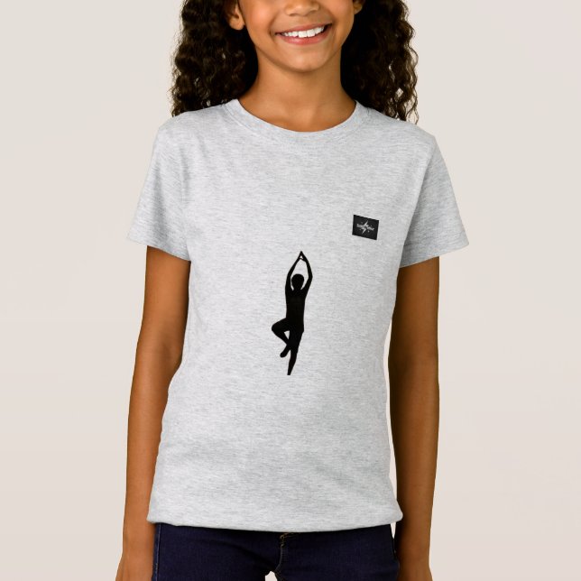  Minimalist Yoga Pose Silhouette T-Shirt (Devant)