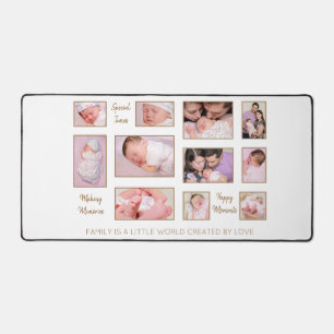 Minimaliste 3 Photos Nom de famille Blanc