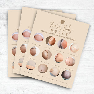 Minimaliste Baby Shower Beer ou Baby Belly Jeu