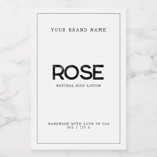 minimaliste blanc moderne élégant étiquette de lot (Étiquettes simples)