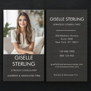 Minimaliste Carte de Visite Professionnelle en Lin