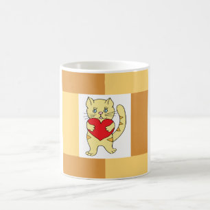 Minimaliste Cute I love ginger cat Coffee Mug