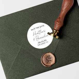 Minimaliste Enregistrer La Date Stickers Mariage