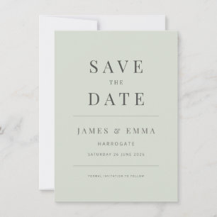Minimaliste Enregistrez la Date Sauge Pâle