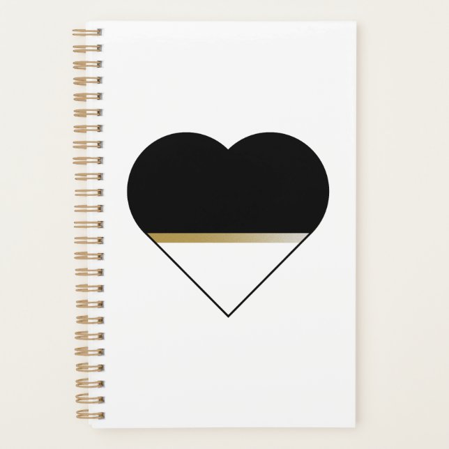 Minimaliste Gold et Black Heart (Devant)