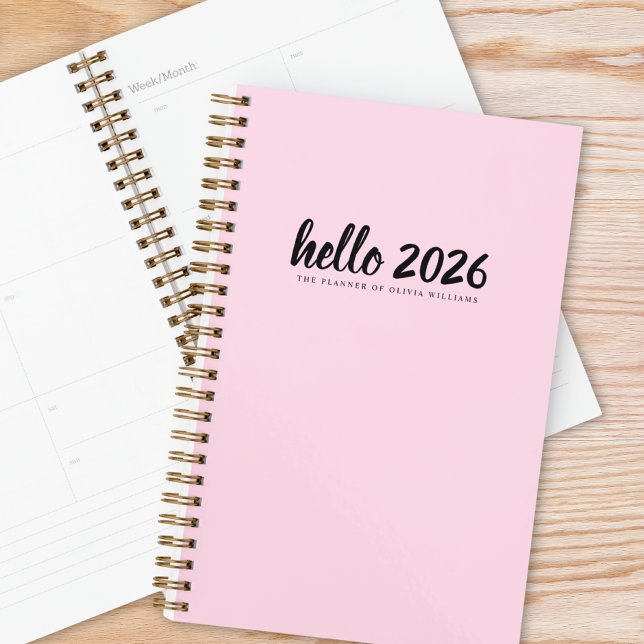 Minimaliste Hello 2026 rose (Créateur téléchargé)