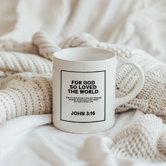 Minimaliste Jean 3:16 Bible Verse Mug