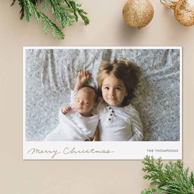 Minimaliste Joyeux Carte photo de Noël (Créateur téléchargé)