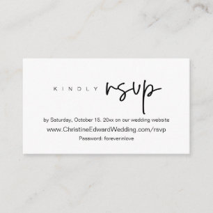 Minimaliste, Mariage Invite En Ligne Cartes RSVP