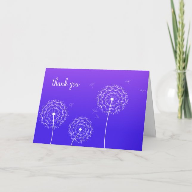 Minimaliste Merci Pissenlit Blanc Violet (Devant)