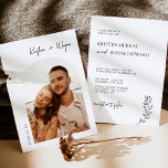 Minimaliste moderne avec Faire-part de mariage pho<br><div class="desc">Créez une invitation de mariage parfaite avec ce modèle "Modern Minimalist Stylish Invitation". Ce design de haute qualité est facile à customiser pour être le vôtre ! 1. === Modification ===> Vous pouvez modifier ce modèle à l'aide de l'outil de conception de Zazzle. 2. === ÉCHANTILLON ===> Si vous souhaitez...</div>