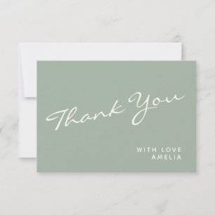 Minimaliste Moderne Calligraphie Sage Nom Merci