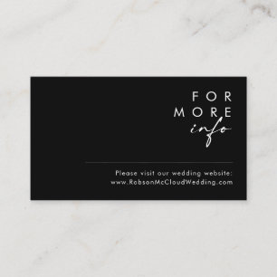 Minimaliste moderne Carte de site Web Mariage no