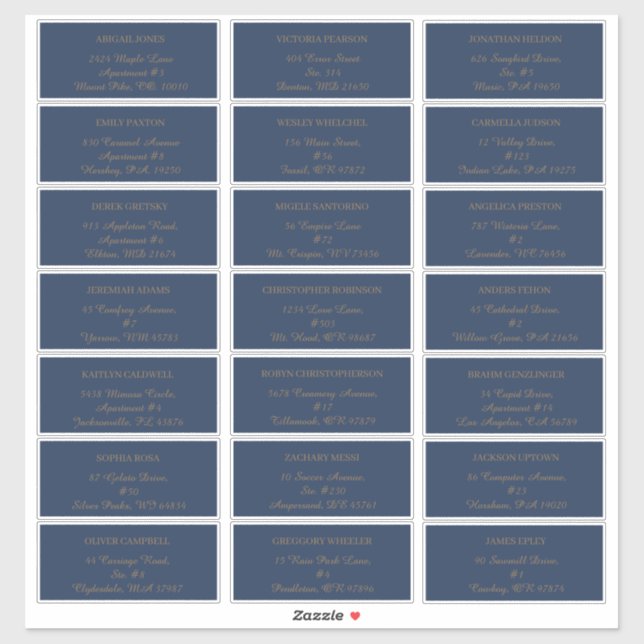 Minimaliste moderne | étiquettes de adresse invité (Feuille)