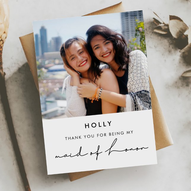 Minimaliste moderne femme de carte de remerciement (Créateur téléchargé)