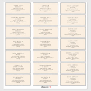 Minimaliste moderne   Peach Étiquettes de adresse 