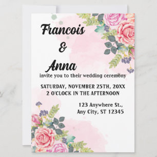 Minimaliste Moderne Simple Mariage Invitations