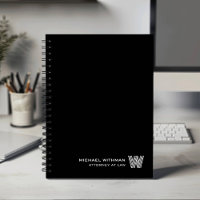 Minimaliste Monogramme Initial Noir AFFAIRES D'ENT