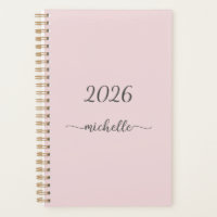Minimaliste Monogramme Rose Poussiéreux Nom Fémini