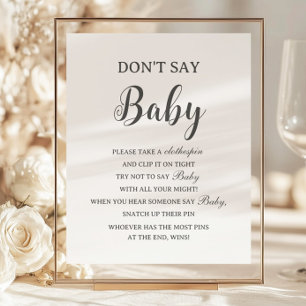 Minimaliste ne pas dire jeu de bébé