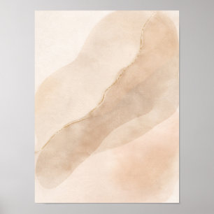 Minimaliste Neutre Abstrait Affiche d'Art Mural –