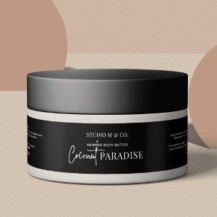 Minimaliste noir blanc 4OZ 120g Étiquette de pot c