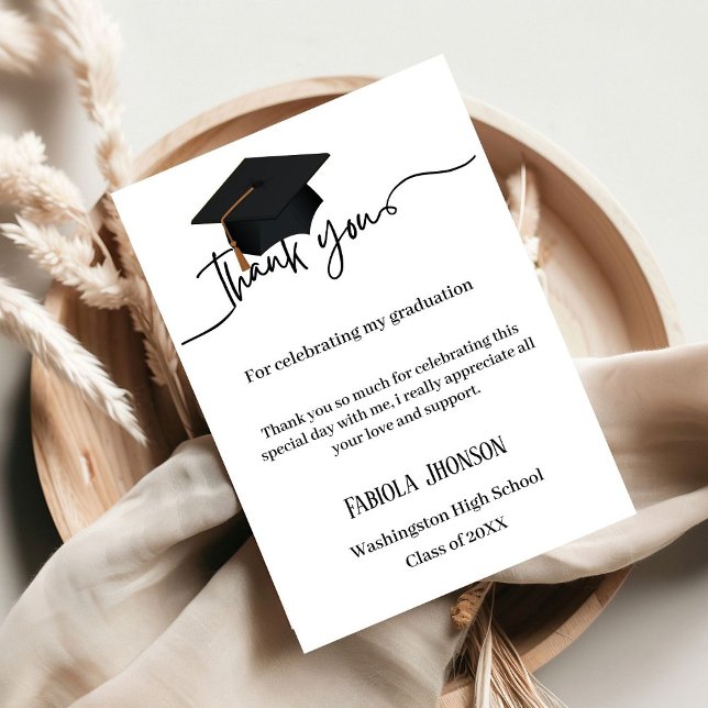 minimaliste noir & blanc merci diplôme (Créateur téléchargé)