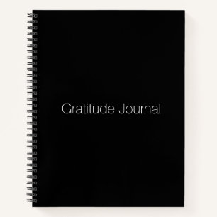 Minimaliste noir coutume élégant Gratitude Journal