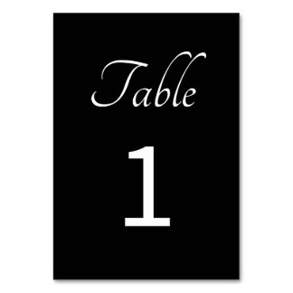 Minimaliste : Noir Numéro de table